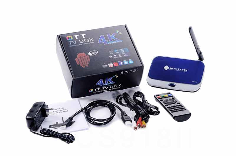 CS918 II RK3288 Android 4.4 TV Box contenido caja